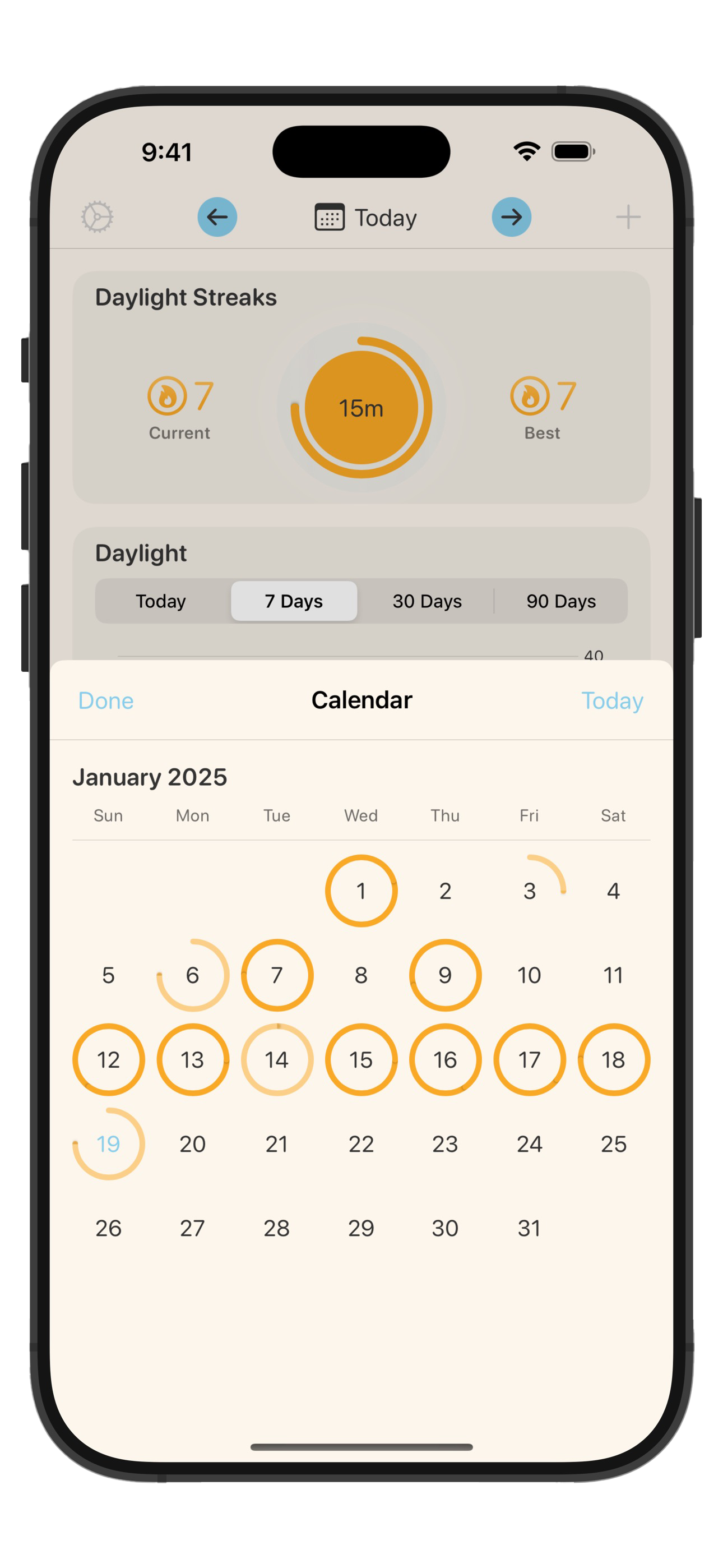 Daylight Goals App